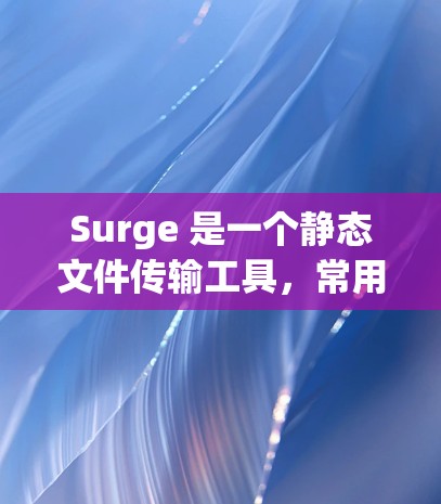 Surge 是一个静态文件传输工具,常用于开发者快速测试和部署。对于 Mac 用户,以下是一些获取 Surge 的方法