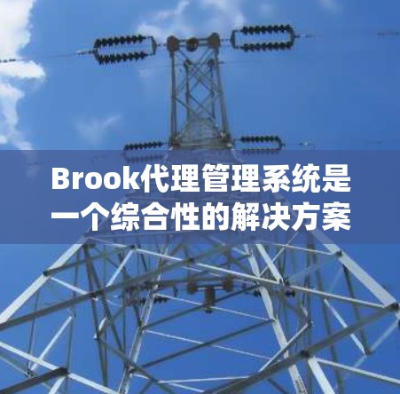 Brook代理管理系统是一个综合性的解决方案,旨在帮助企业高效地管理代理商业务。以下是对Brook代理管理系统的详细分析和总结 Brook代理管理系统是一个综合性的解决方案,旨在帮助企业高效地管理代理商业务。以下是对Brook代理管理系统的详细分析和总结