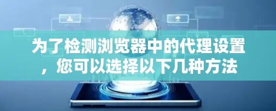 为了检测浏览器中的代理设置,您可以选择以下几种方法 为了检测浏览器中的代理设置,您可以选择以下几种方法