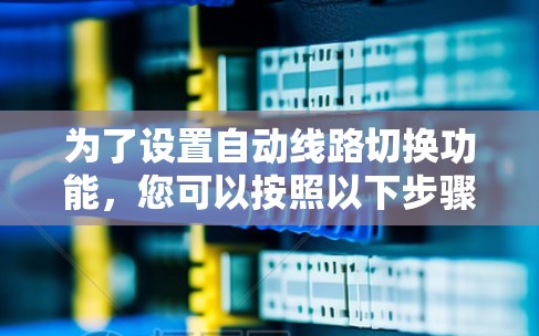 为了设置自动线路切换功能，您可以按照以下步骤操作
