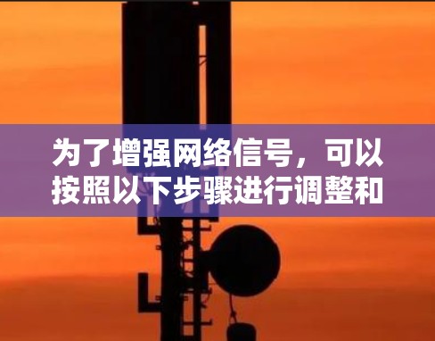 为了增强网络信号，可以按照以下步骤进行调整和优化